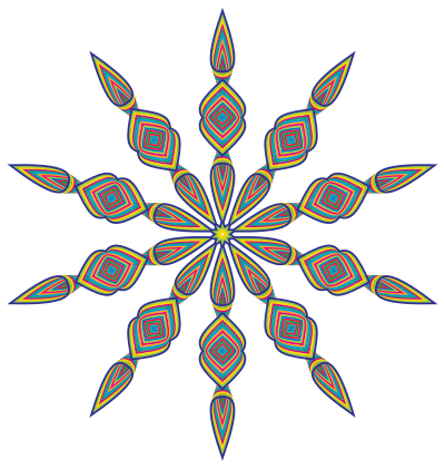 Prismatic Waves Design 13 clipart