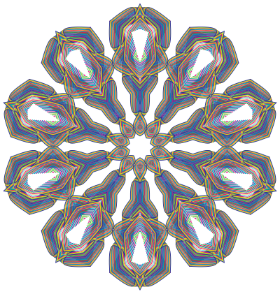Prismatic Waves Design 14 clipart