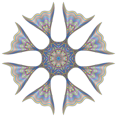 Prismatic Waves Design clipart