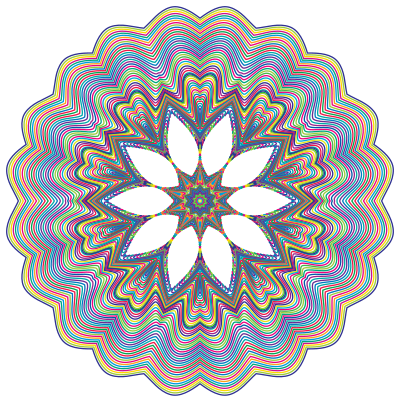 Prismatic Waves Design 3 clipart