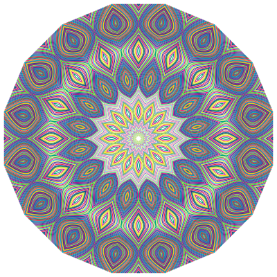 Prismatic Waves Design 5 No Background clipart