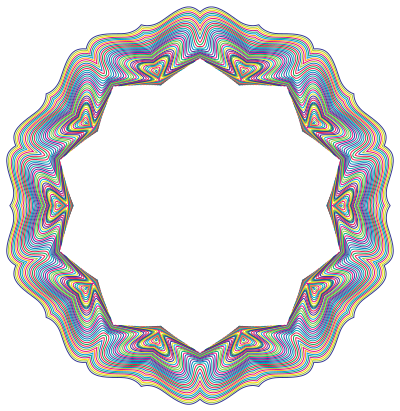 Prismatic Waves Frame clipart