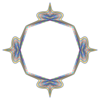 Prismatic Waves Frame 3 clipart
