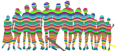Prismatic Waves Human Family clipart
