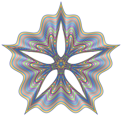 Prismatic Waves Star clipart