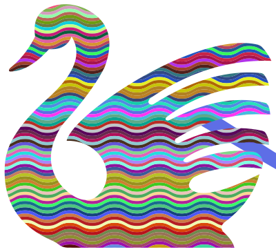 Prismatic Waves Swan3 clipart