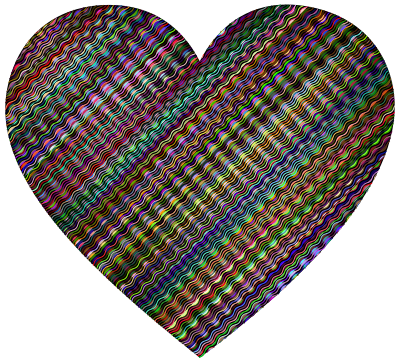 Prismatic Wavy Heart 2 clipart