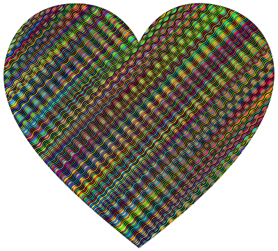 Prismatic Wavy Heart clipart