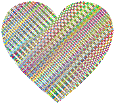 Prismatic Wavy Heart No Background clipart