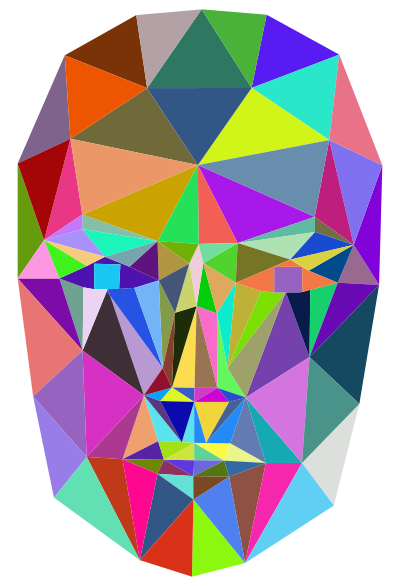 Prismatic Wireframe Head clipart
