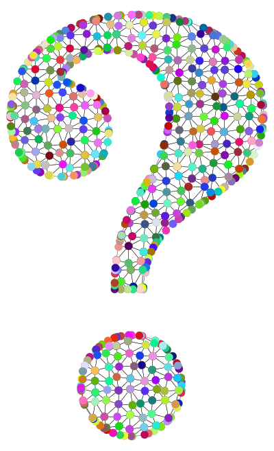 Prismatic Wireframe Question Mark clipart