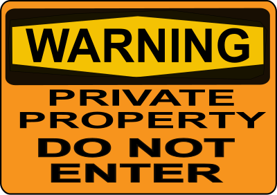 Private Property Sign clipart