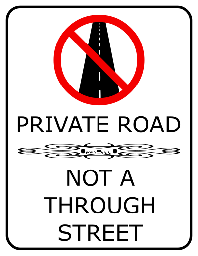 Private Road clipart