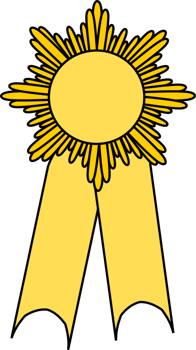 Prize ribbon gold clipart