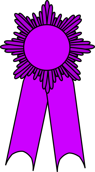 Prize ribbon purple clipart