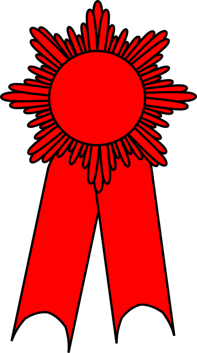 Prize ribbon red clipart