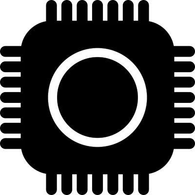 Processor Icon with circle clipart