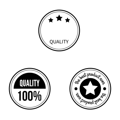 Product labels and stickers clipart