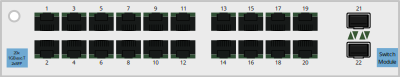 ProEdge Modular Network Switch - 20x1000BASE-T RJ45/8P8C + 2xSFP/SFP+ switching modul clipart