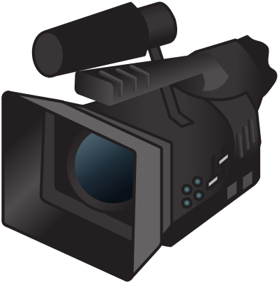Professional television camera clipart