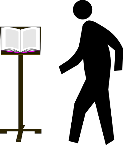 Professor at Lectern clipart