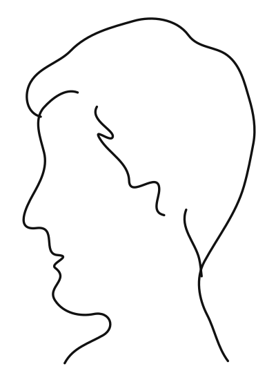 Profilo testa clipart