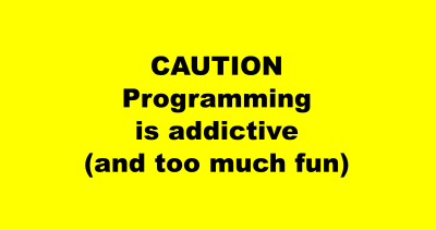 Programming addictive sign clipart