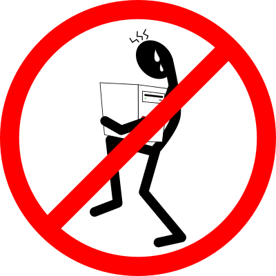 Prohibido cargar computadoras clipart
