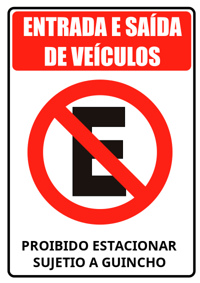 Proibido estacionar clipart