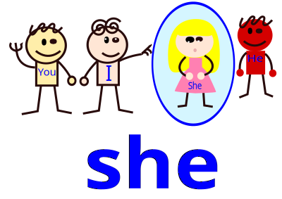 Pronoun, she clipart