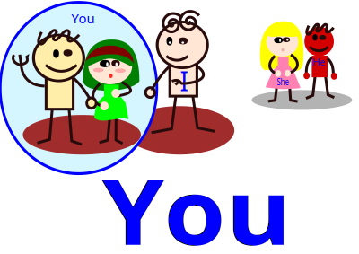 Pronoun, you(ye) clipart