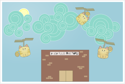 Propellor kittens clipart