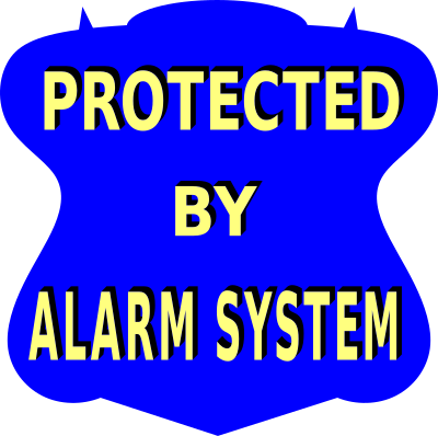 Protected by Alarm system sign 2 clipart