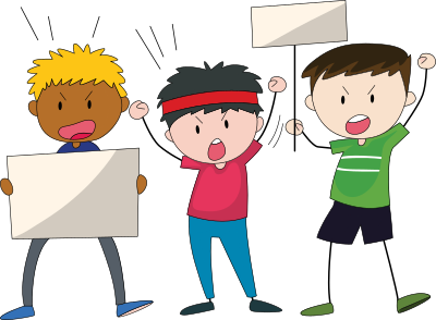 Protesting Kids clipart