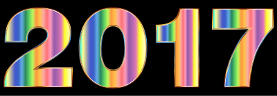 Psychedelic 2017 Typography clipart