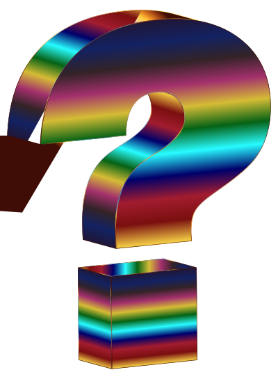 Psychedelic 3D Question Mark clipart