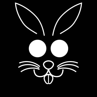 Psychedelic bunny 3 (animated) clipart