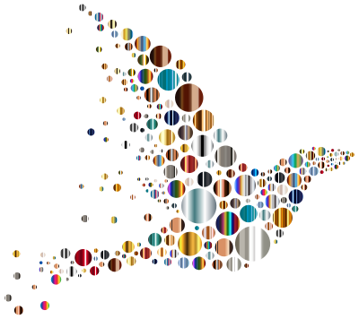 Psychedelic Circle Bird clipart