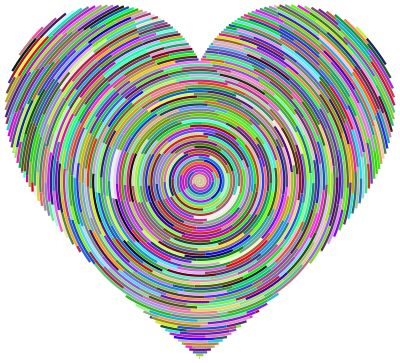 Psychedelic Concentric Heart clipart
