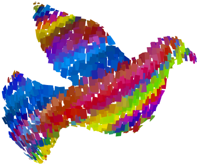 Psychedelic Confetti Peace Dove clipart