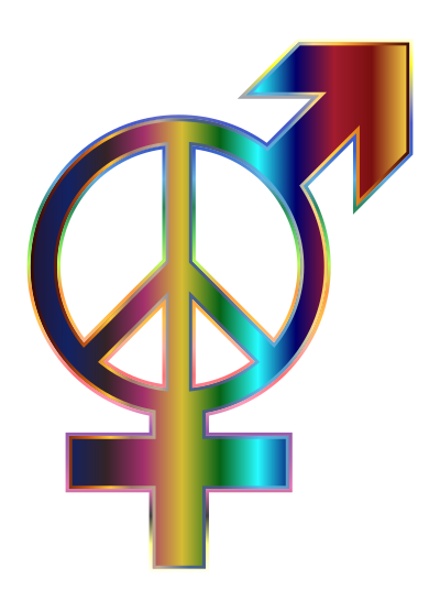 Psychedelic Gender Peace No Background clipart