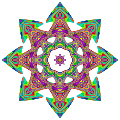Psychedelic Geometric Star clipart