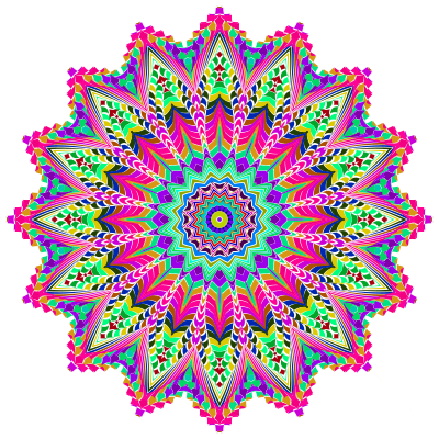 Psychedelic Geometric Star 3 clipart