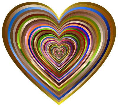Psychedelic Hearts Tunnel 2 clipart