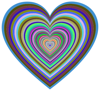 Psychedelic Hearts Tunnel clipart