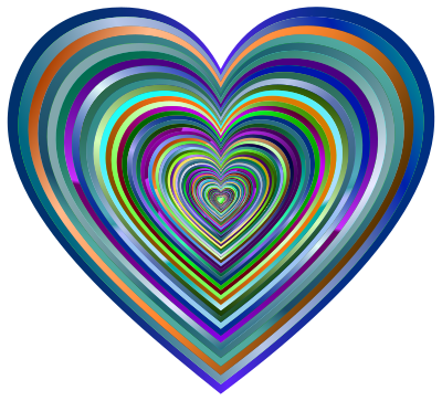 Psychedelic Hearts Tunnel 3 clipart