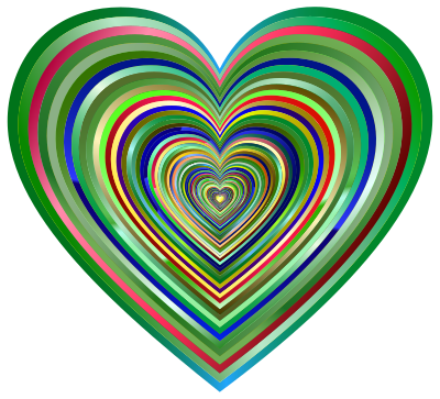 Psychedelic Hearts Tunnel 4 clipart