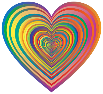 Psychedelic Hearts Tunnel 5 clipart