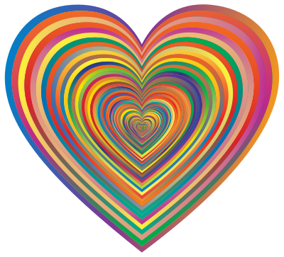 Psychedelic Hearts Tunnel 5 Variation 2 clipart