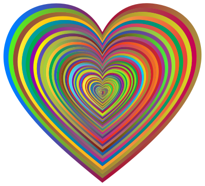 Psychedelic Hearts Tunnel 6 clipart